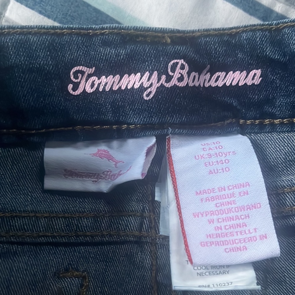 Tommy Bahama Girls Dark Blue Denim Jeans Size 10 - Picture 5 of 9